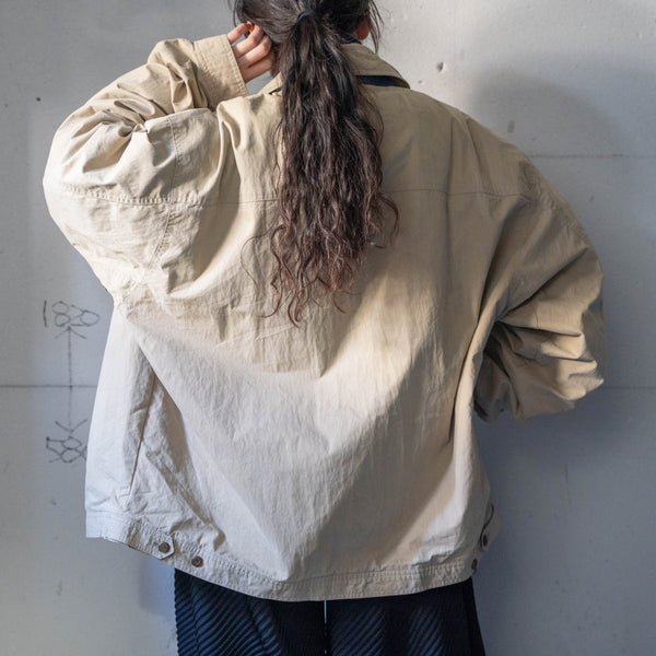 1990s "Timbarland" light beige color big silhouette jacket