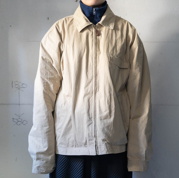 1990s "Timbarland" light beige color big silhouette jacket