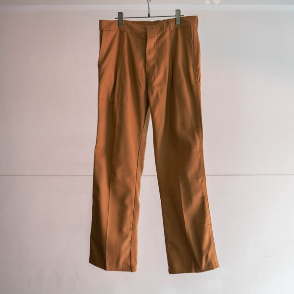 1970-80s Italy red beige cotton 100 chino pants 'dead stock'
