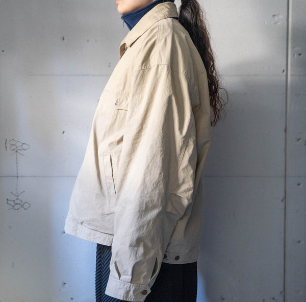 1990s "Timbarland" light beige color big silhouette jacket