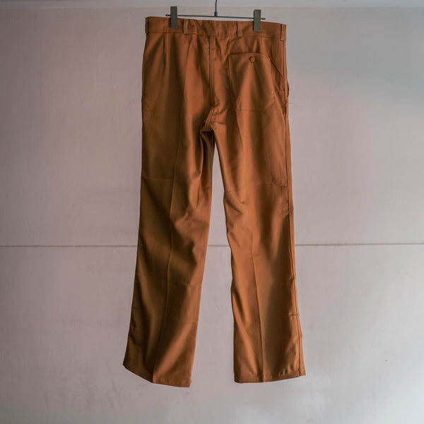 1970-80s Italy red beige cotton 100 chino pants 'dead stock'