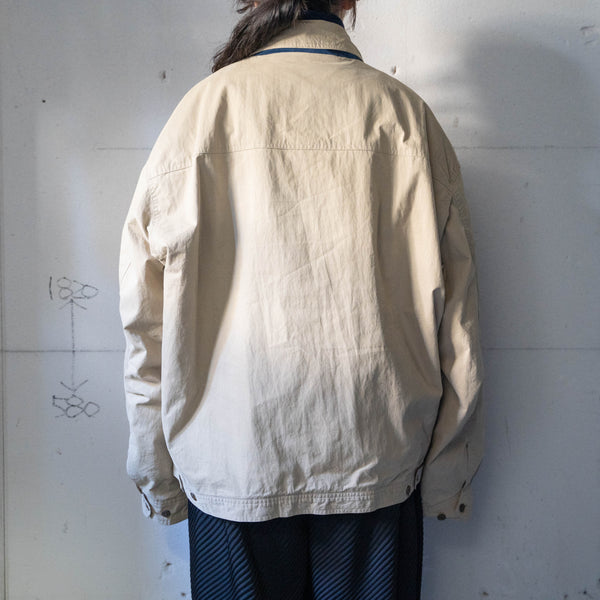 1990s "Timbarland" light beige color big silhouette jacket