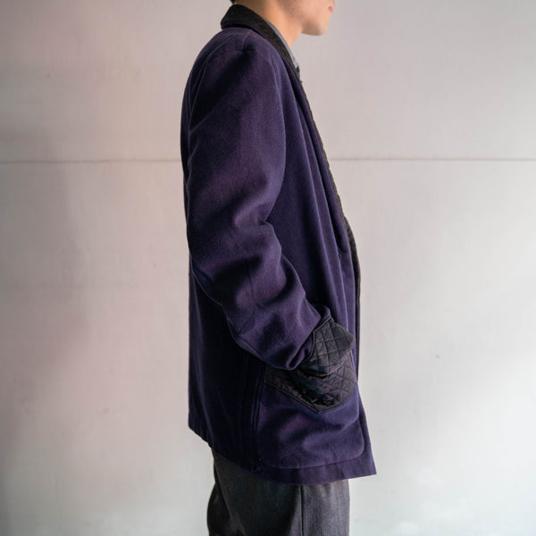around 1970s purple wool smoking jacket