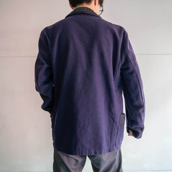 around 1970s purple wool smoking jacket