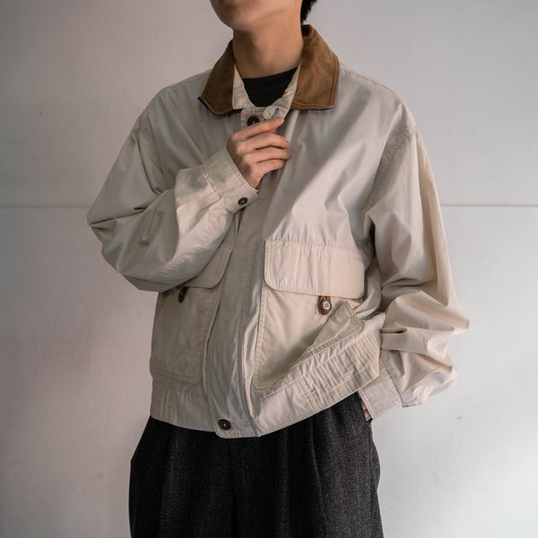 1980-90s white short blouson -good accent-