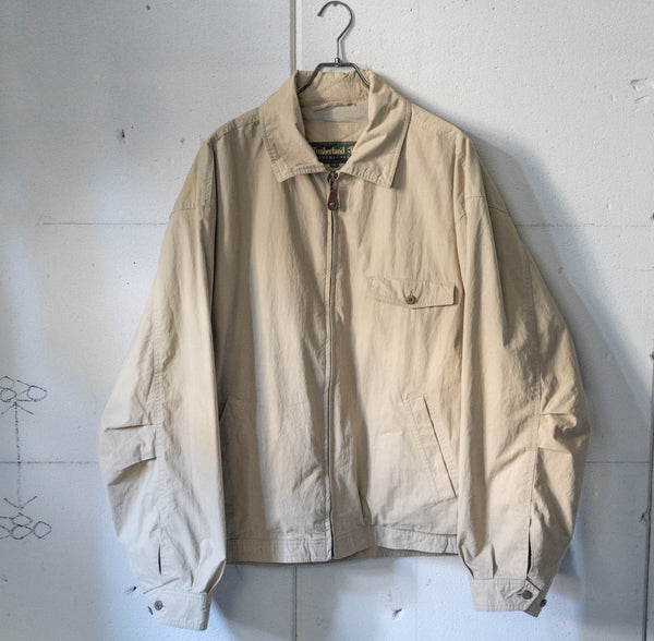 1990s "Timbarland" light beige color big silhouette jacket