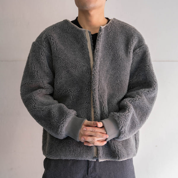1980-90s Czech military gray boa liner jacket 'dead stock' -remake-
