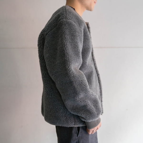 1980-90s Czech military gray boa liner jacket 'dead stock' -remake-