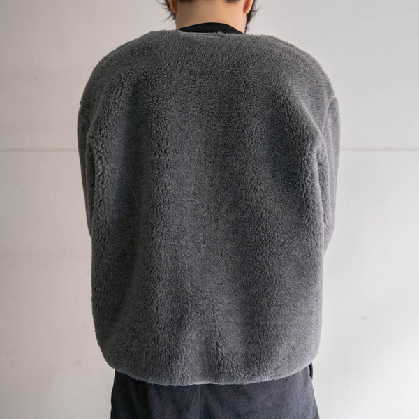 1980-90s Czech military gray boa liner jacket 'dead stock' -remake-