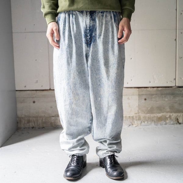around1990s chemical wash 5 tuck tapered pants
