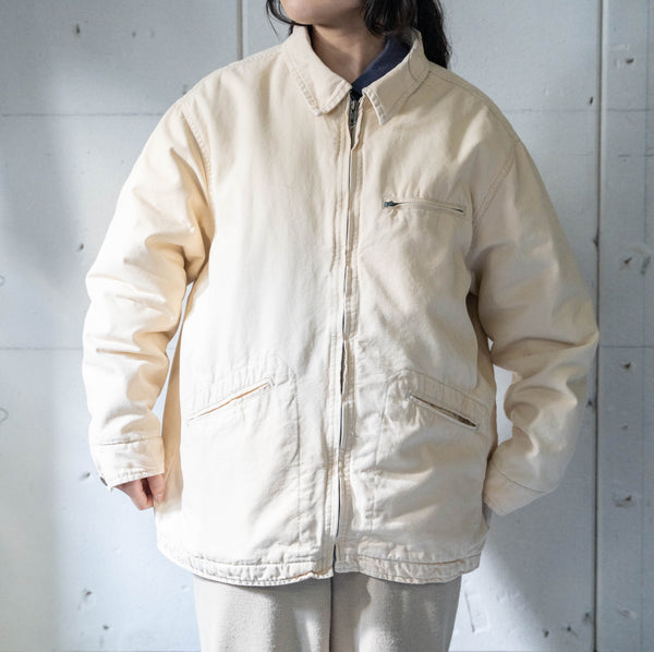 around 1990s pale yellow color padded jacket