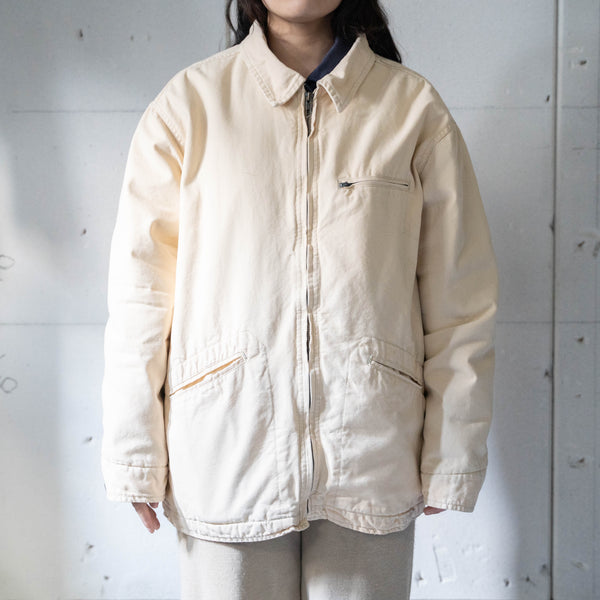 around 1990s pale yellow color padded jacket