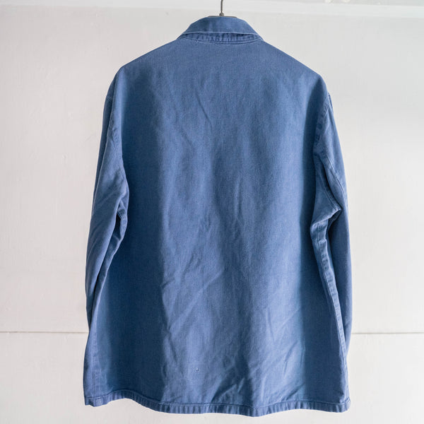 1960-70s Netherlands 'KLM' blue twill work short jacket