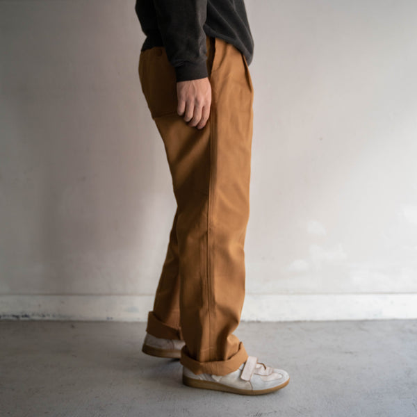 1970-80s Italy red beige cotton 100 chino pants 'dead stock'
