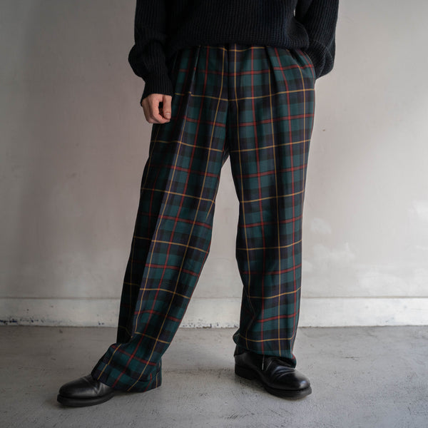 1990s multi-color black watch slacks