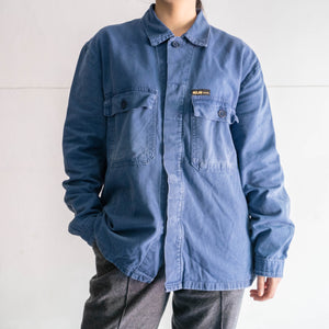 1960-70s Netherlands 'KLM' blue twill work short jacket