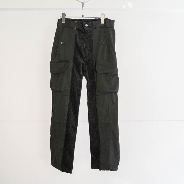 M64 'black dyed' × black corduroy docking cargo pants -2-