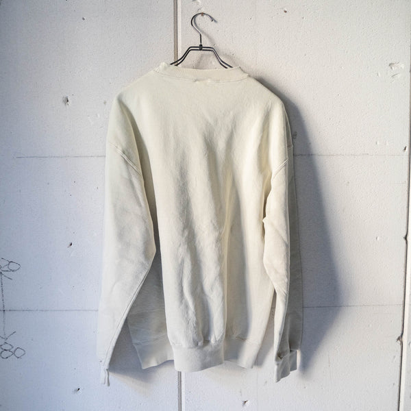 1990s "Russell" cream white color sweat shirt