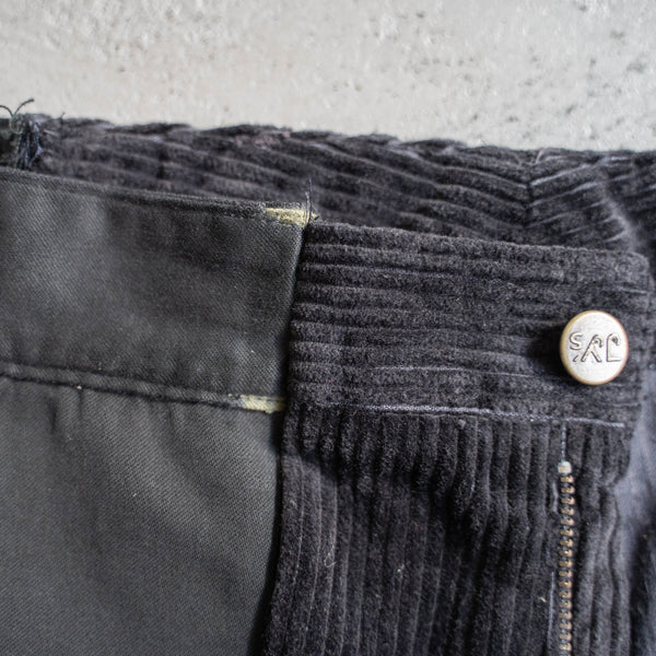 M64 'black dyed' × black corduroy docking cargo pants -2-