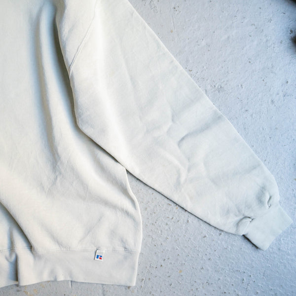 1990s "Russell" cream white color sweat shirt