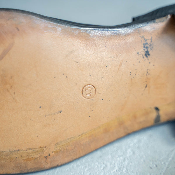 1980s Italian military black leather gurkha sandal 'dead stock'