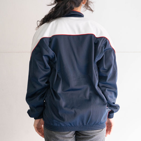 2000s French military navy×white track jacket "dead stock"