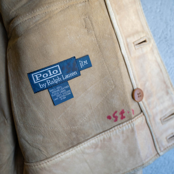 1990s Ralph Lauren light brown short leather blouson