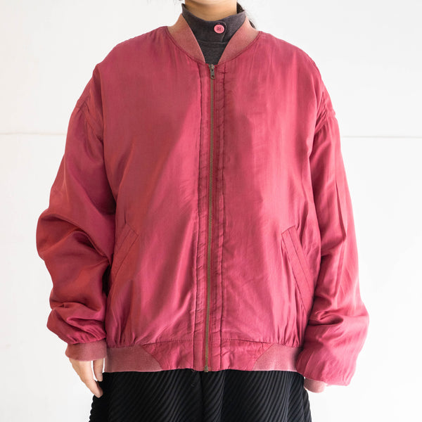 around 1990s Germany fade red color silk blouson