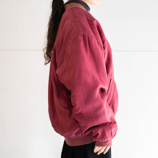 around 1990s Germany fade red color silk blouson