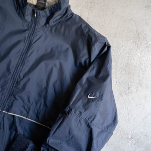 1990-00s NIKE navy nylon blouson -good gimmick-