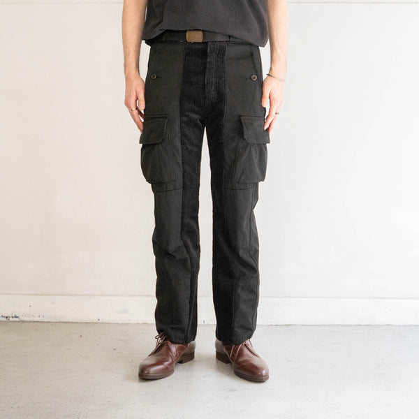 M64 'black dyed' × black corduroy docking cargo pants -2-