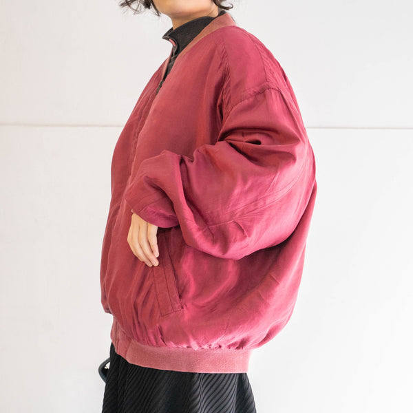 around 1990s Germany fade red color silk blouson