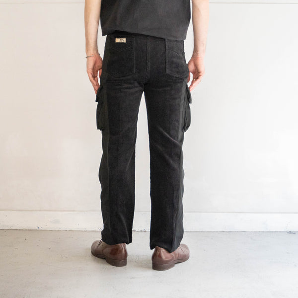 M64 'black dyed' × black corduroy docking cargo pants -2-