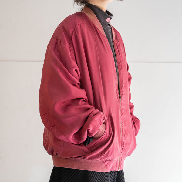 around 1990s Germany fade red color silk blouson