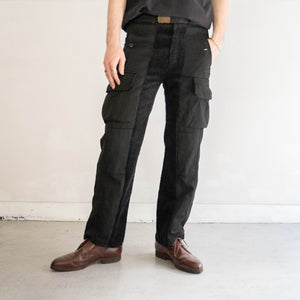 M64 'black dyed' × black corduroy docking cargo pants -2-