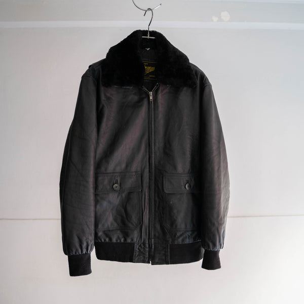 1990s black G-1 leather jacket