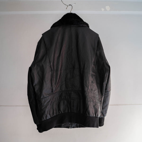 1990s black G-1 leather jacket