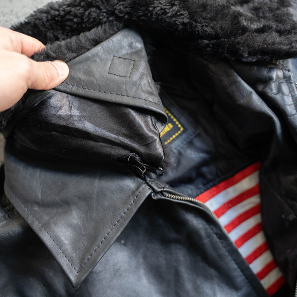 1990s black G-1 leather jacket