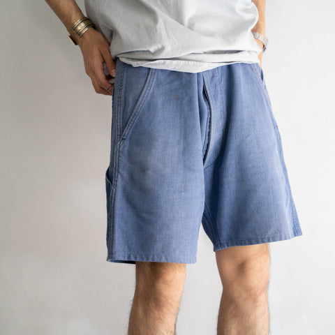 1960s France cotton twill work shorts