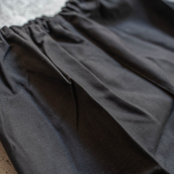1970s Italy black easy pants 'dead stock'