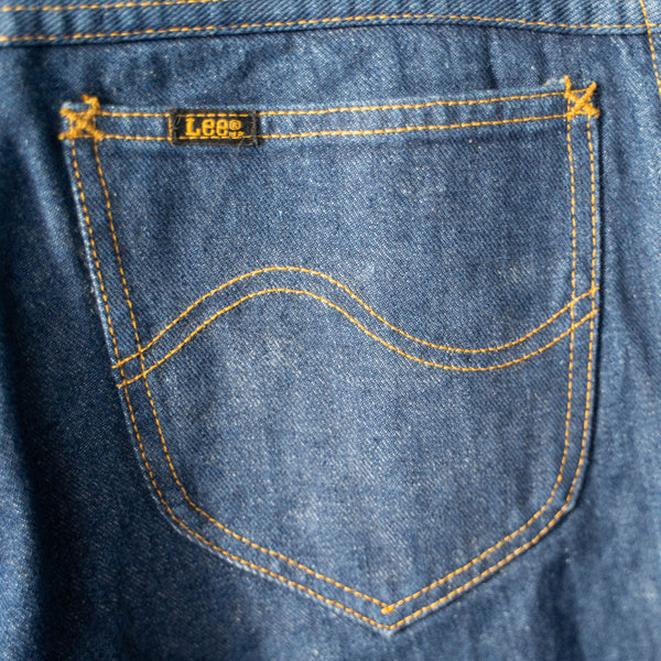 1980-90s "LEE" blue denim work pants 'dead stock'