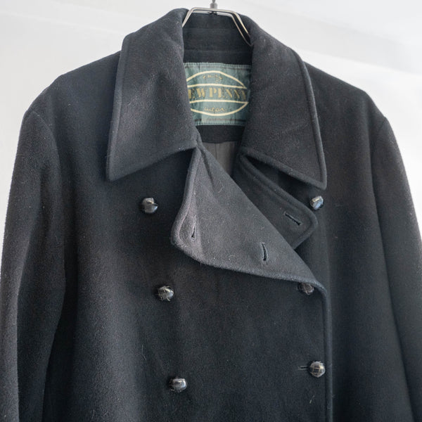 around 1990s Italy dark navy color double breasted light wool jacket