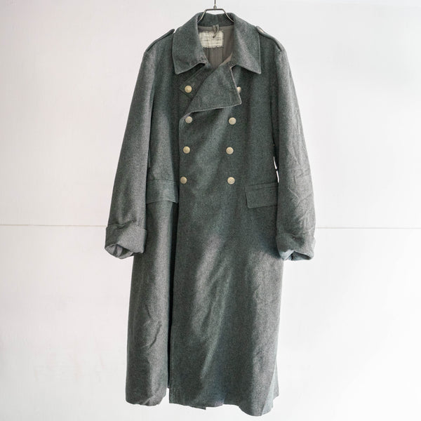 1950-60s Swiss military double breasted wool coat -with chin strap- 'mint condition'　