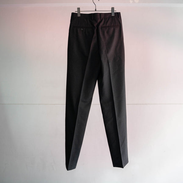 1990s Japan vintage gray wool 2 tuck slacks