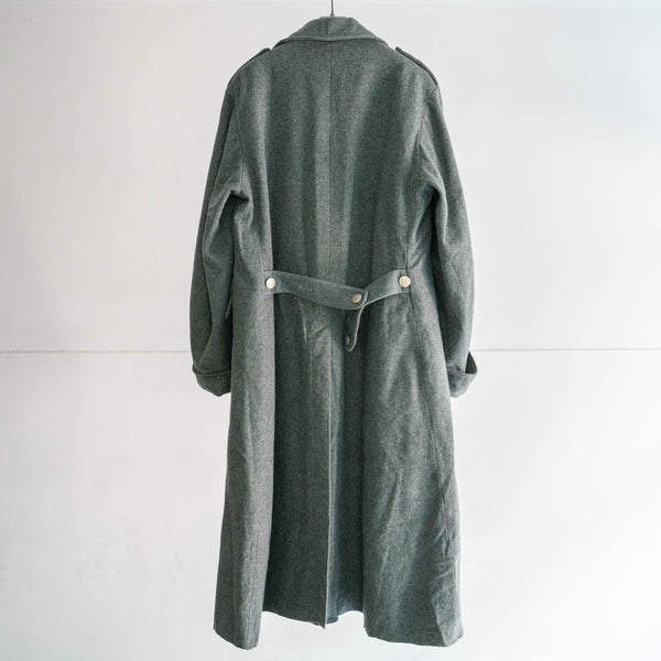 1950-60s Swiss military double breasted wool coat -with chin strap- 'mint condition'　