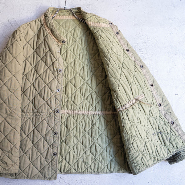 1950-60s French military khaki color quilting jacket