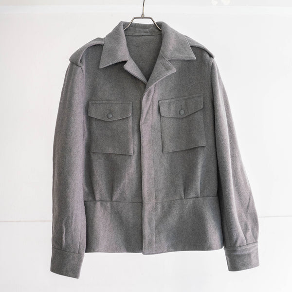 1970-80s Finnish military gray color felt wool work jacket "dead stock"