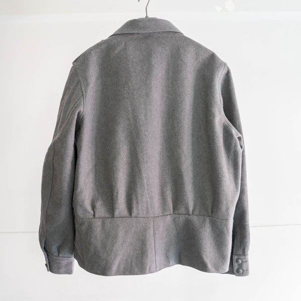 1970-80s Finnish military gray color felt wool work jacket "dead stock"