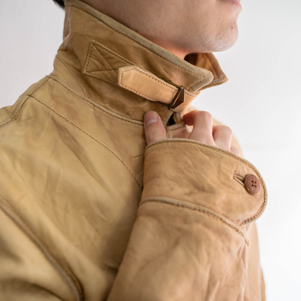 1990s Ralph Lauren light brown short leather blouson