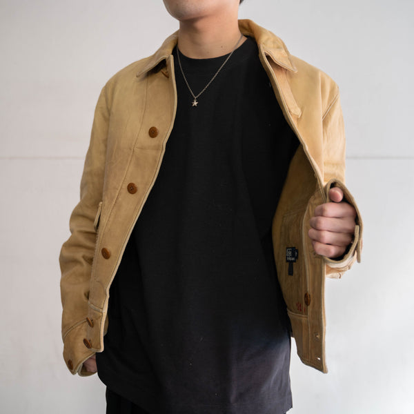 1990s Ralph Lauren light brown short leather blouson